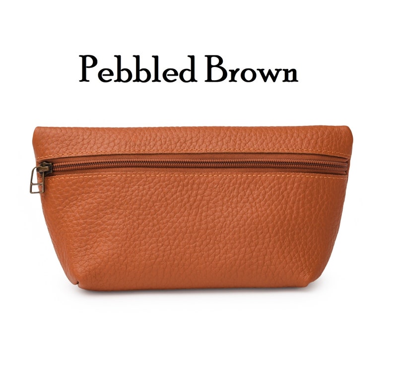 Leather Makeup Bag Personalized Leather Anniversary Gifts for Etsy