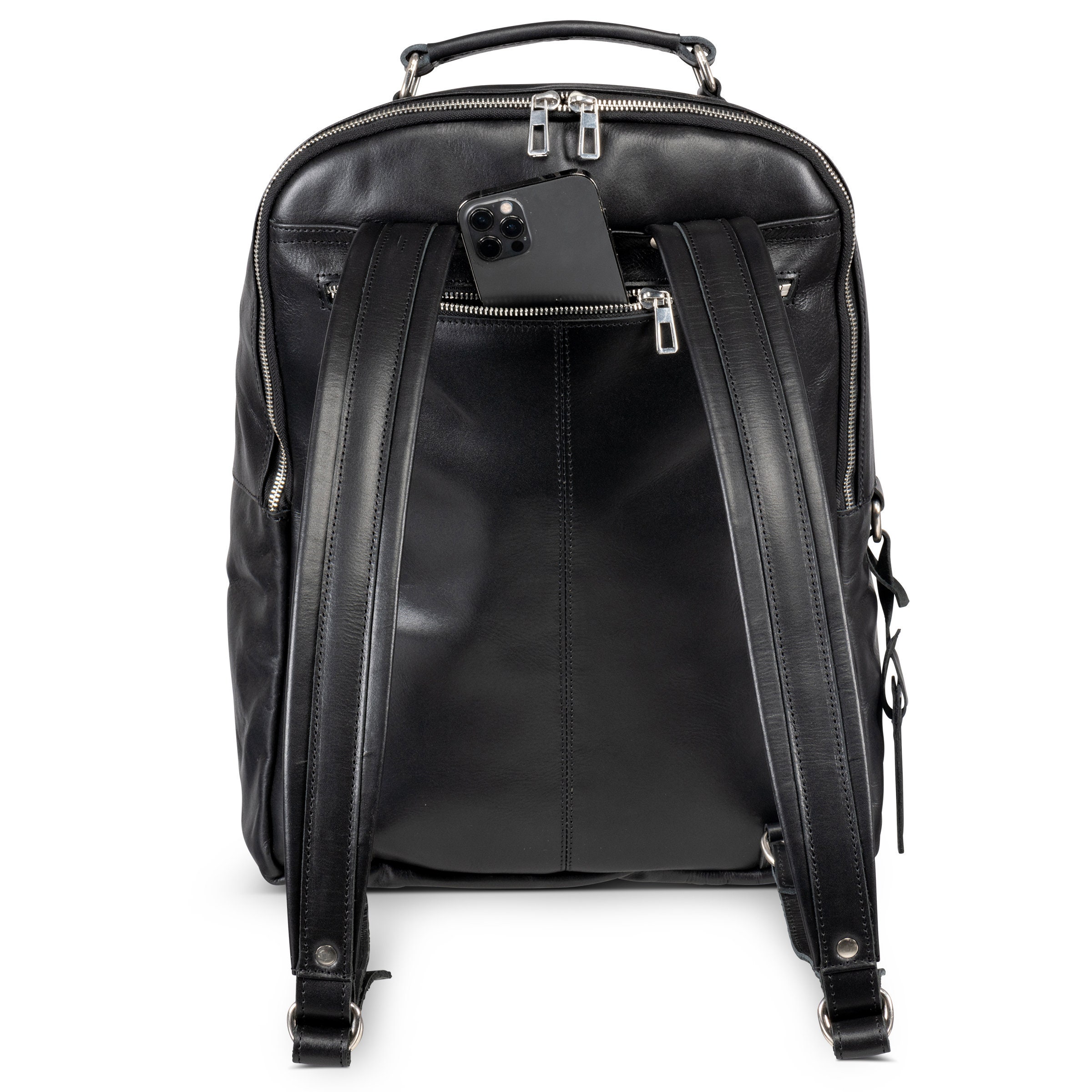 Leather Backpack, Personalized Full Grain Leather Knapsack