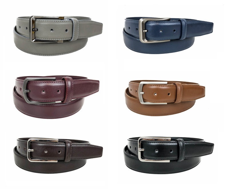 Full Grain Leather Belt Grey Leather Belt Men Groomsmen Etsy Canada