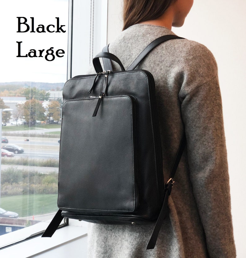 Leather Backpack Women Personalized Leather Knapsack Etsy