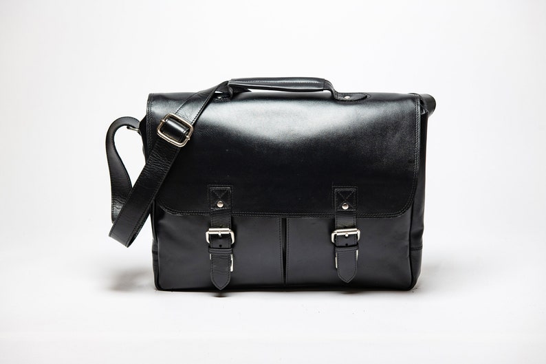 Leather Briefcase For Men, Full Grain Leather Messenger Bag, 15 Inch Laptop Bag, Leather Satchel Men, Graduation Gifts, Gifts For Men image 9