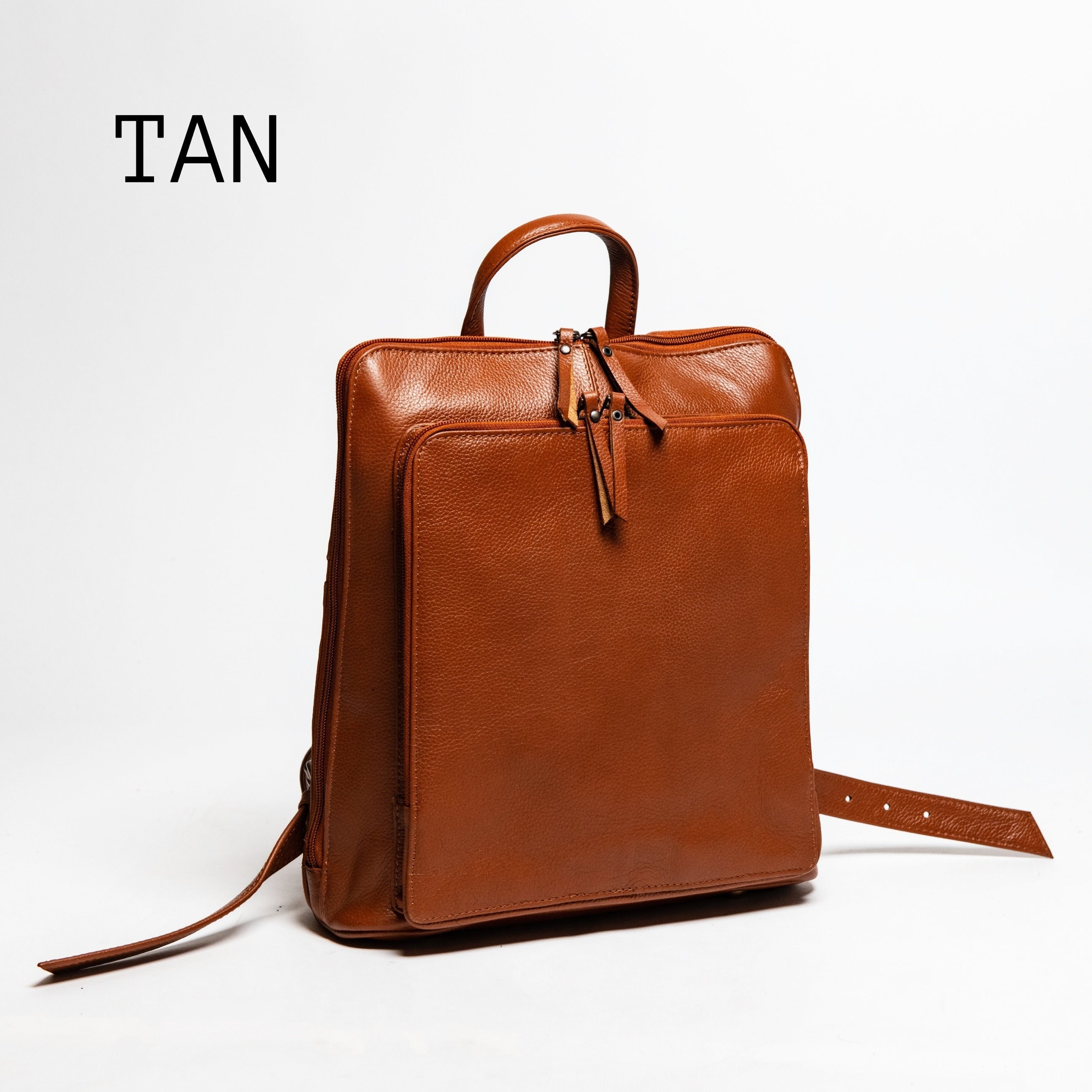 best leather backpack womens personalizable Nombongo 15.6 Inch Laptop Daypack for Women two open pockets Women’s Top Grain Leather Backpack