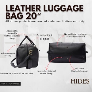 Full Grain Leather Duffle Bag, Personalized Leather Duffel Travel ...