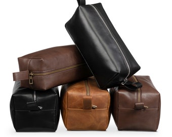 Personalisierte Leder Dopp Kit Männer Groomsmen Geschenke Monogramm Kulturtasche Für Ihn Weihnachtsgeschenke Leder Jubiläum Herren Reisetasche