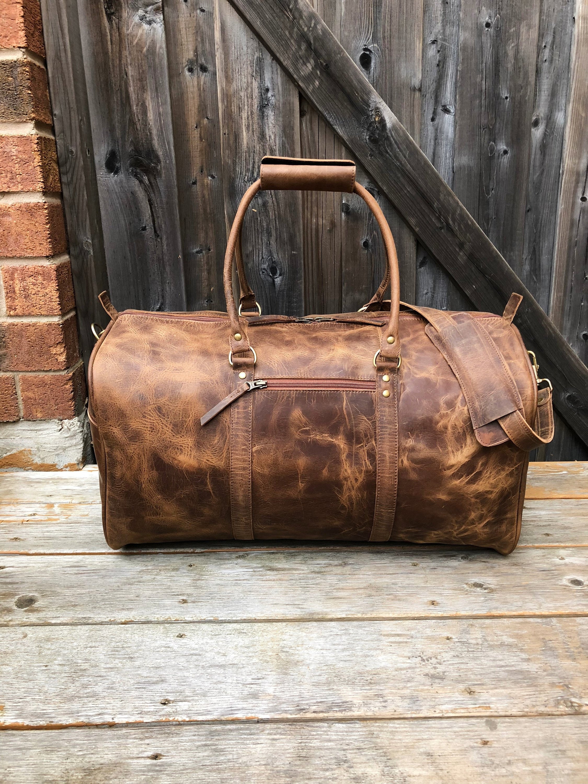 Roosevelt Leather Duffle Bag  Leather Weekend Bag For Men