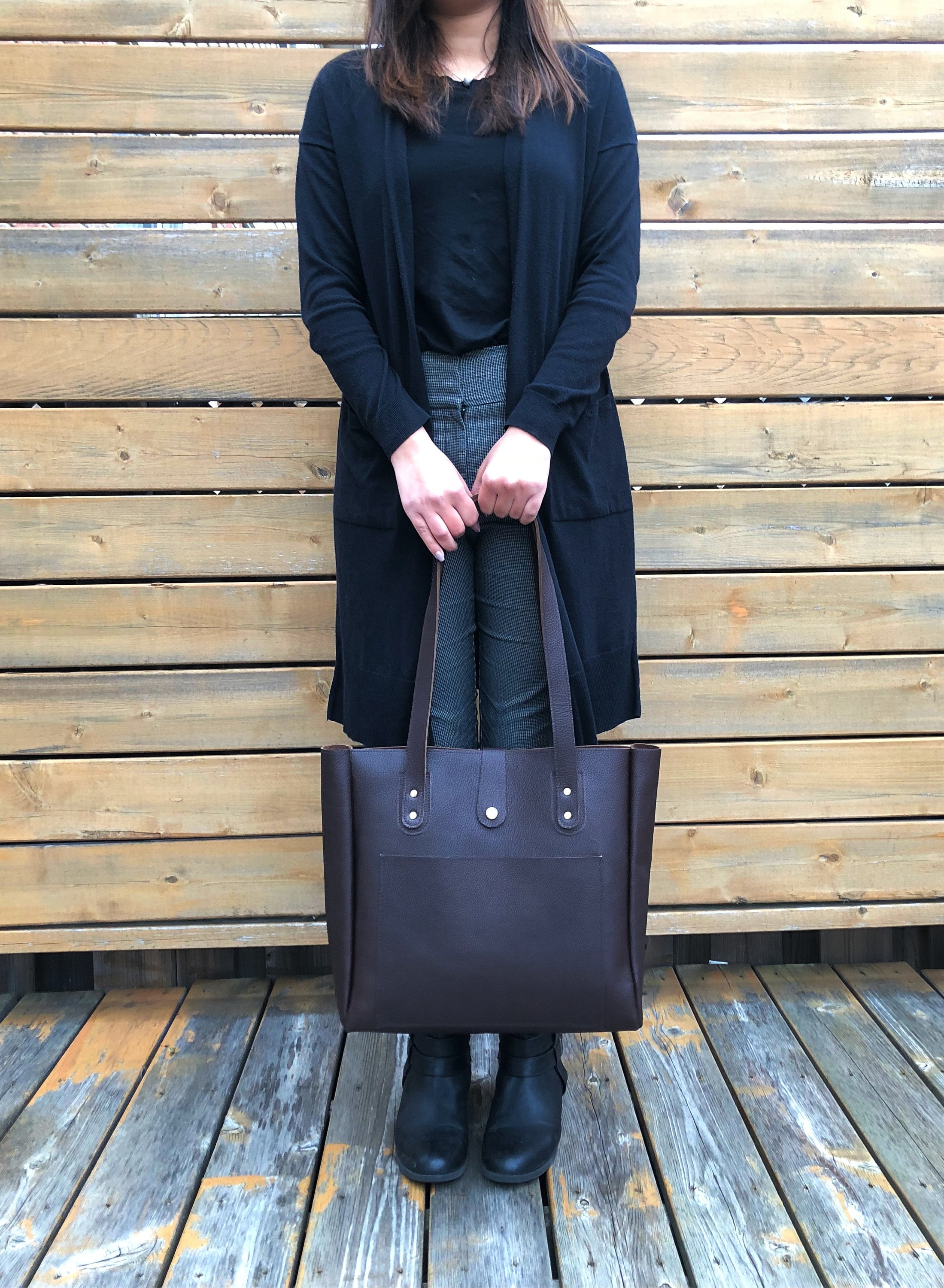 Womens Leather Tote Full Grain Leather Personalized Tote Bag Etsy