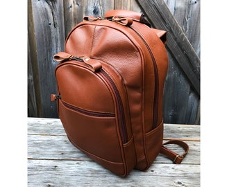 Leather Backpack - Laptop Bag 15 Inches Knapsack Rucksack, Backpacks For Women, Backpacks For Men, Travel Backpack, School Bag, Handmade,