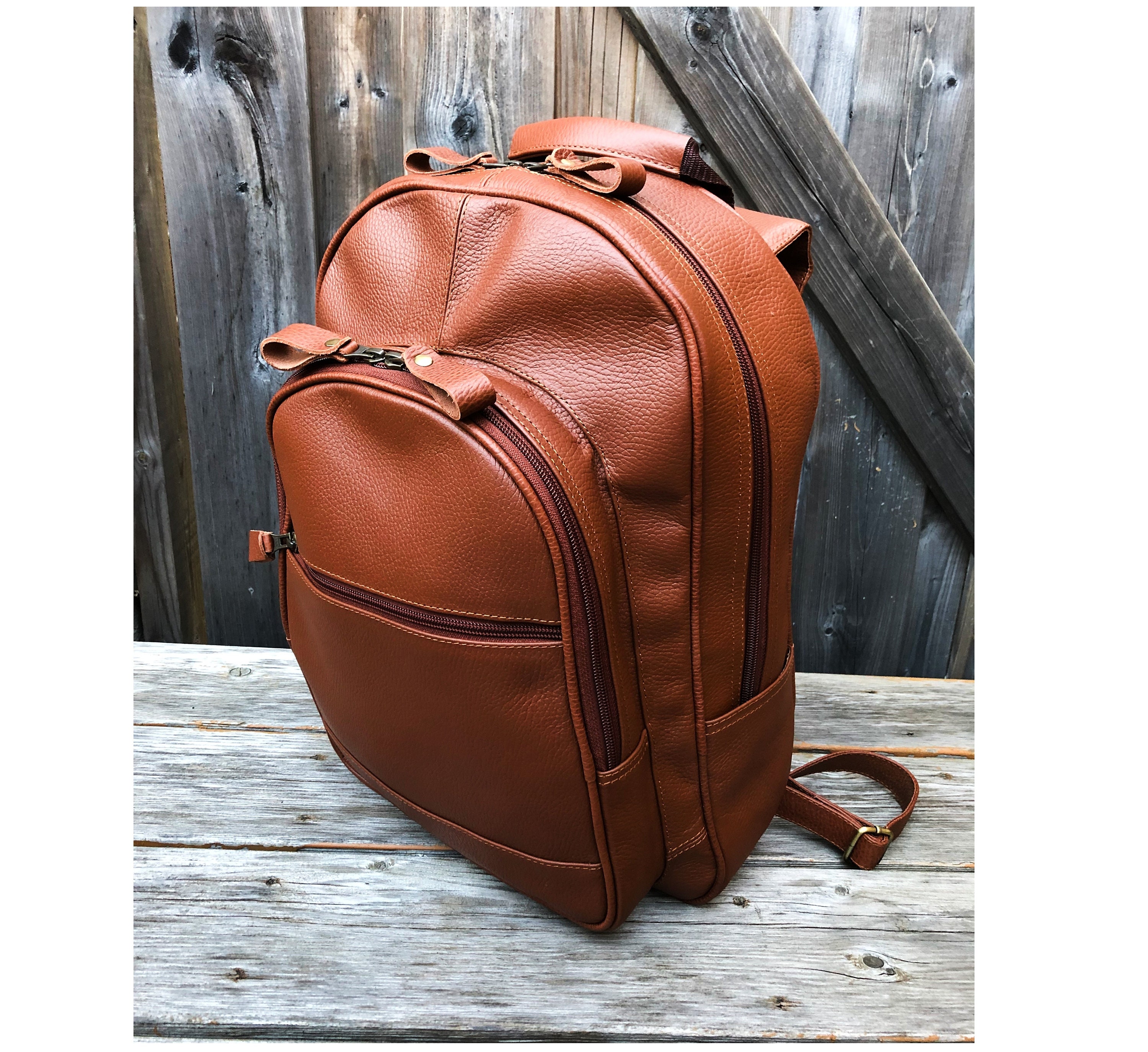 leather work rucksack