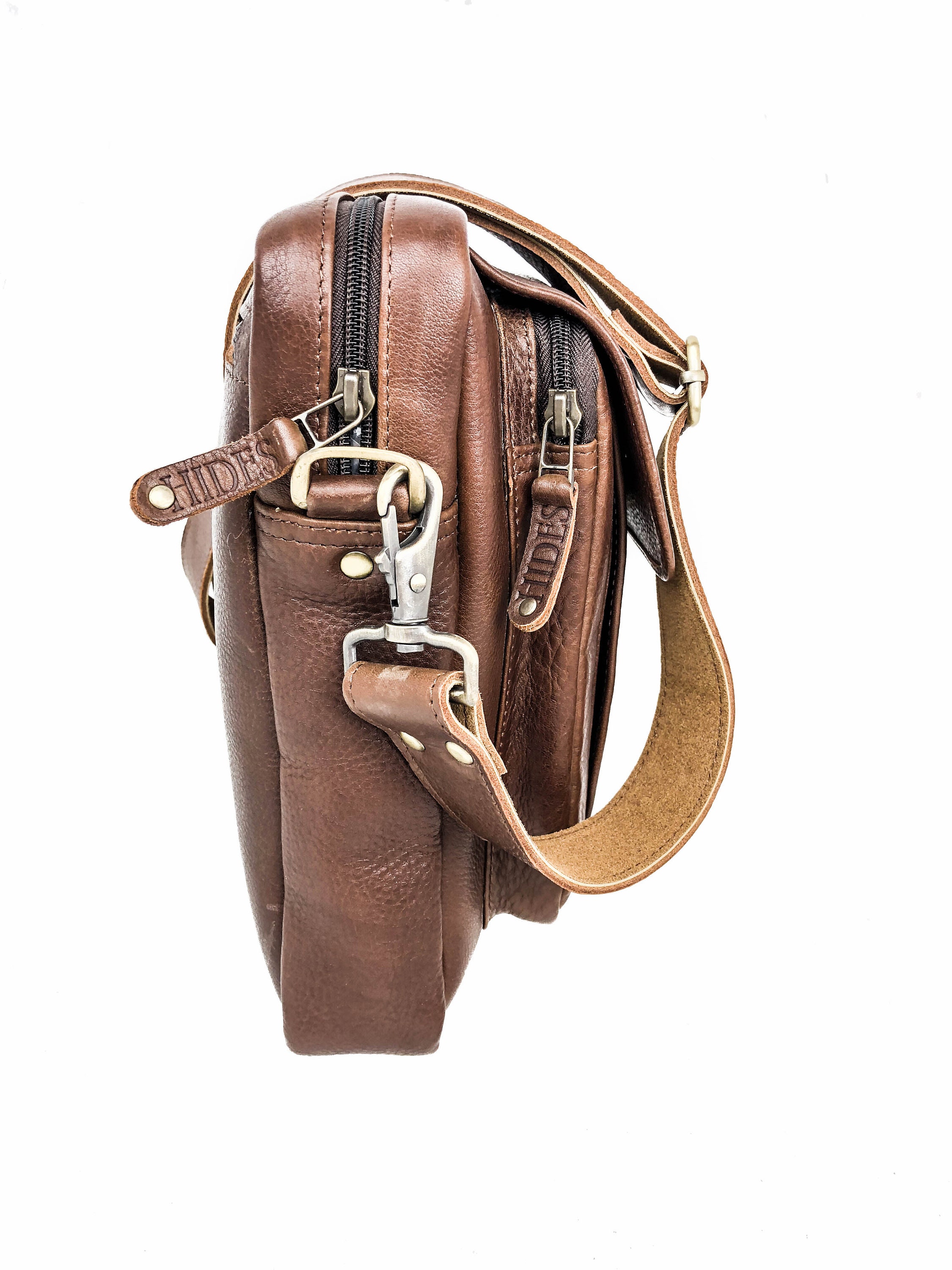 Full Grain Leather Bag Men Leather Crossbody Bag Brown Etsy Canada