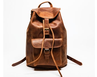 Leather Backpack Women, Personalized Knapsack Rucksack Monogram Leather Travel Bag, Gifts For Her, Leather Anniversary Gifts, HIDES