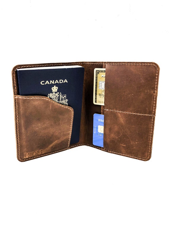 Venezuela Genuine Leather Passport Cover Holder Black Wallet Case Card Protector