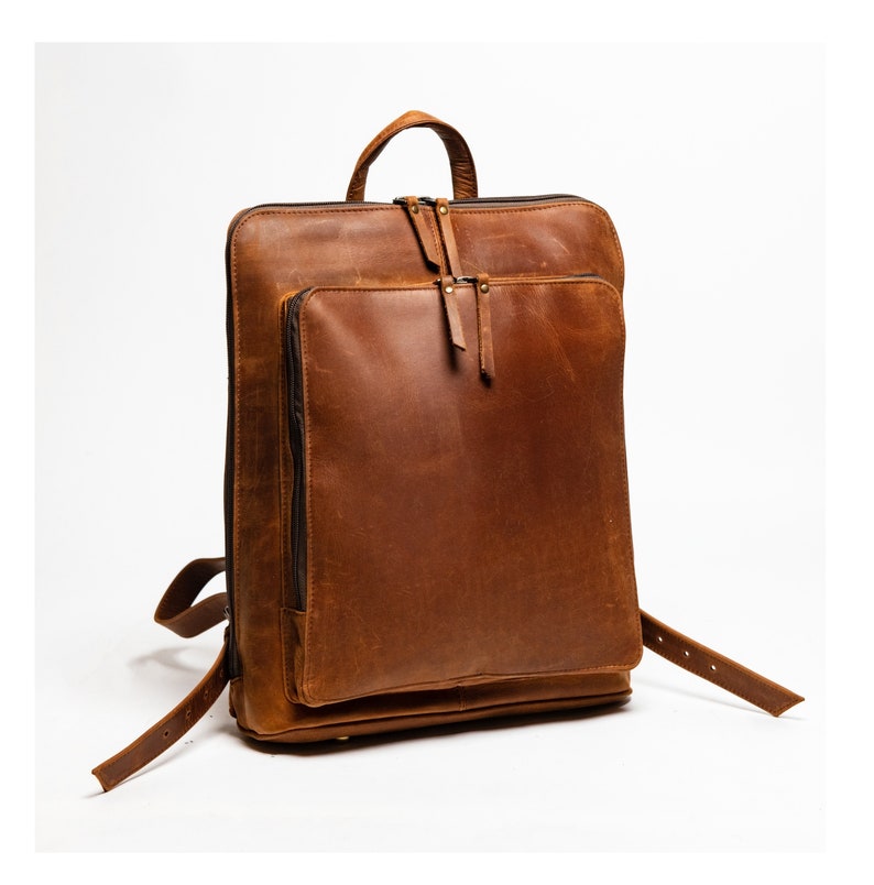 Leather Backpack Women Personalized Leather Knapsack Etsy