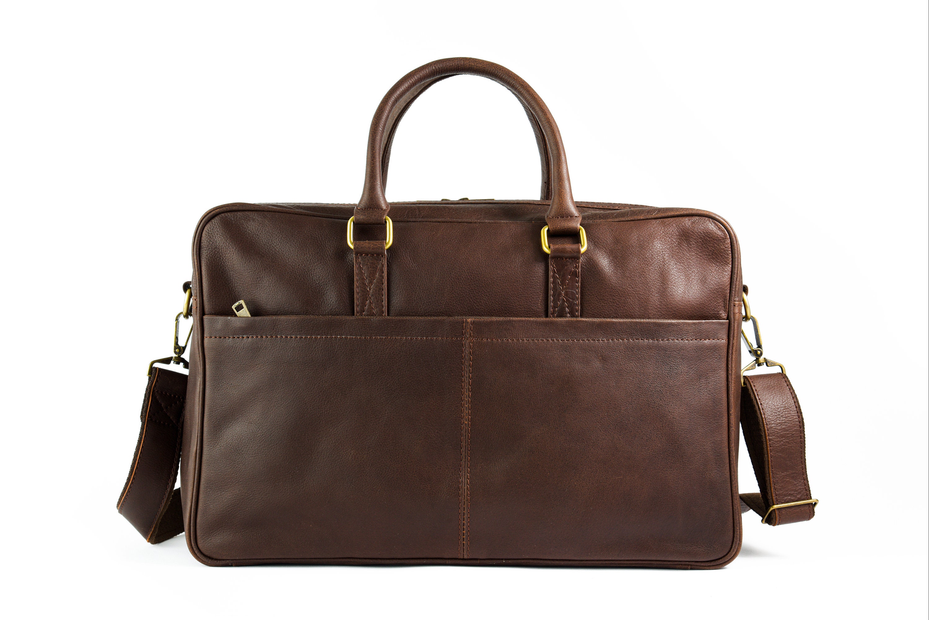 Leather Briefcase For Men Personalized Full Grain Leather Etsy