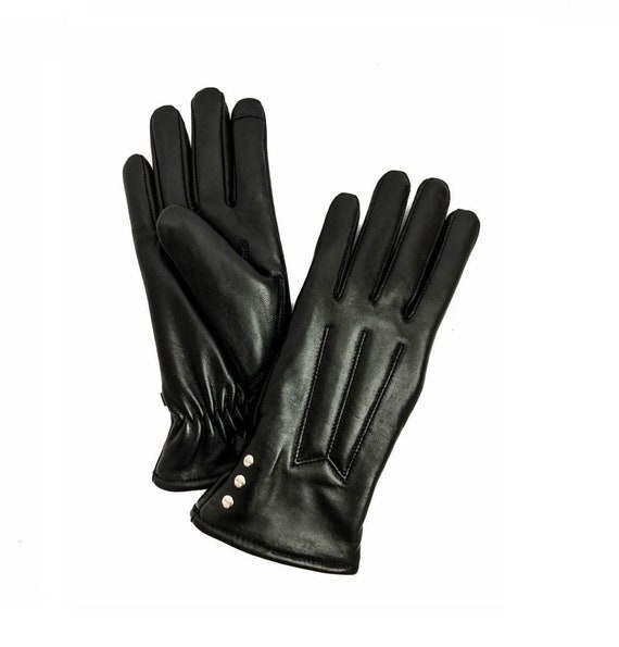 Leather Gloves Thinsulate Touch Screen Gloves Black Gloves Leather