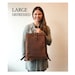 Leather Backpack Women, Leather Rucksack Knapsack Laptop Backpack, Work Daily Brown Backpack, Christmas Gifts For Her, Leather Anniversary