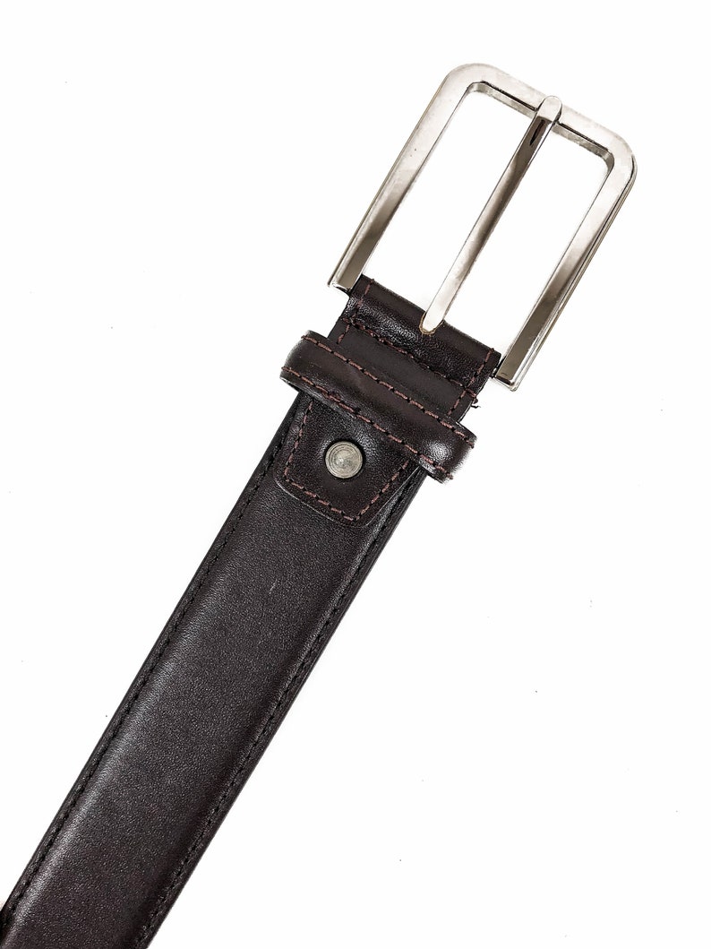 Full Grain Leather Belt Brown Leather Belt Men Groomsmen Etsy