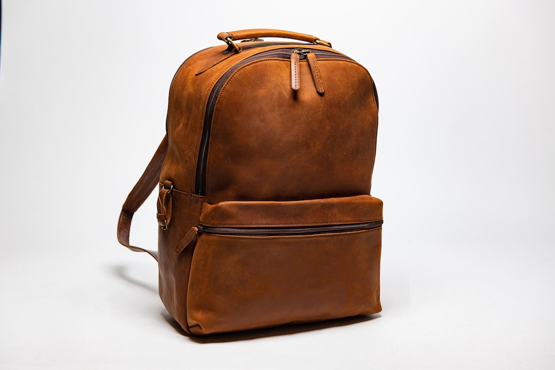 Leather Backpack, Leather Laptop Bag, Laptop Backpack, School Bag