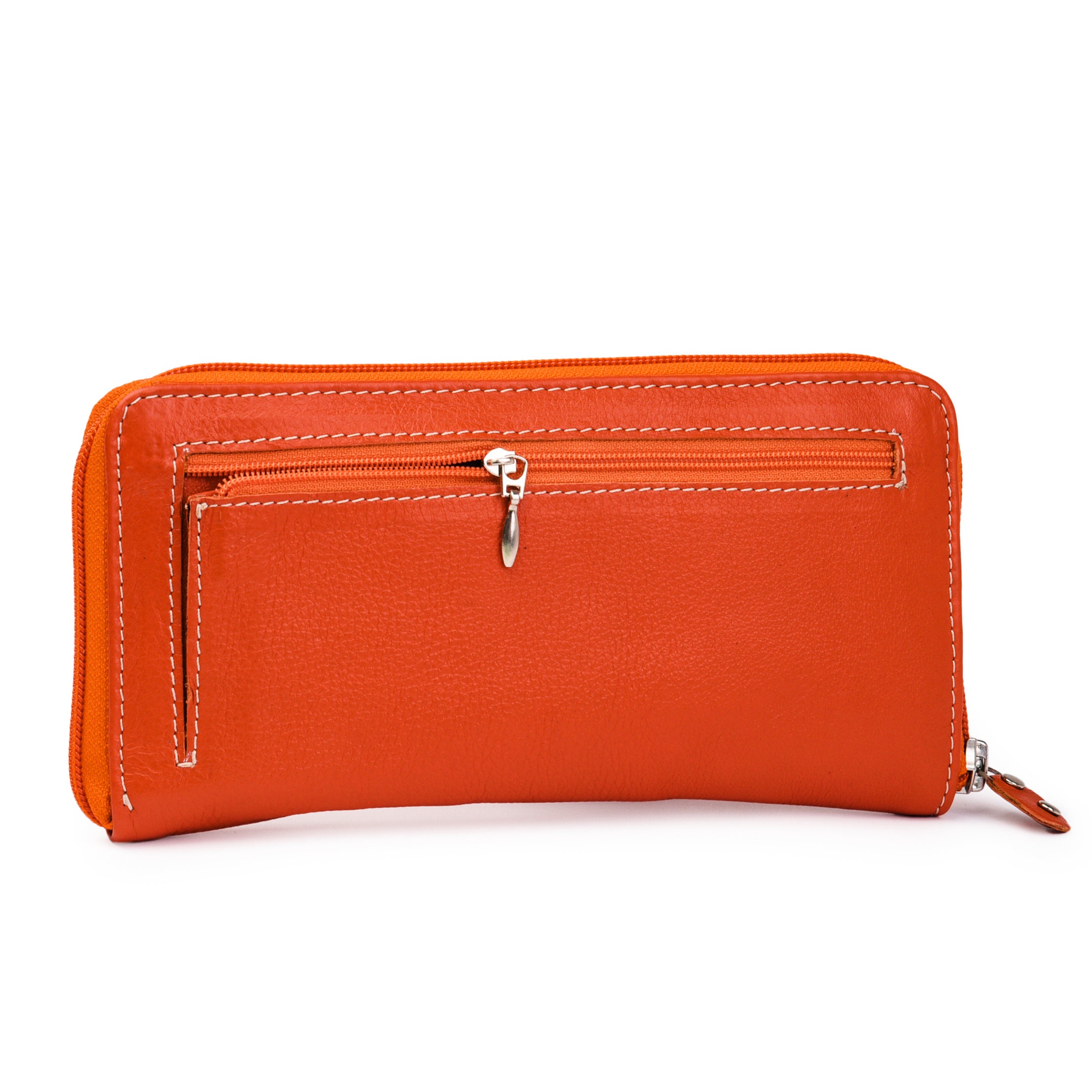Hermès - Authenticated Wallet - Leather Orange Plain for Women, Very Good Condition