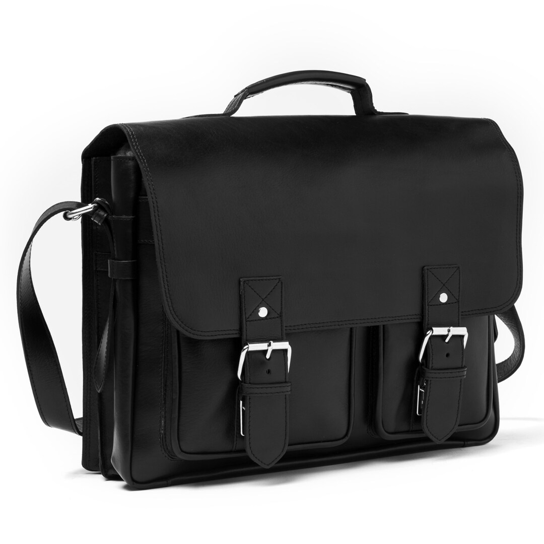 Leather Briefcase for Men Personalized Full Grain Leather Etsy