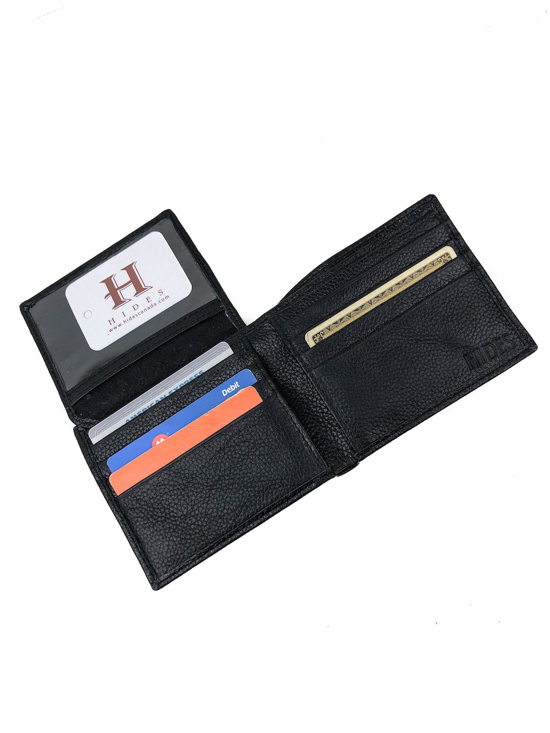 Leather Wallet Men Personalized Leather Wallet ID Black Etsy