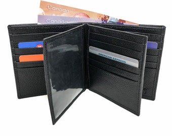 Leather Wallet Men, Personalized Leather Wallet, Leather Wallet Handmade, Leather Wallet Engraved, Full Grain Leather Wallet, Photo Wallet