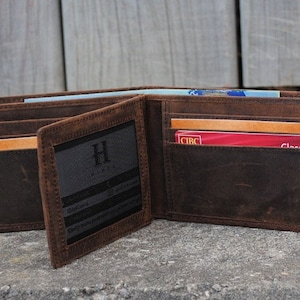 Portefeuille en cuir pour, Portefeuille en cuir personnalisé, Portefeuille en cuir vieilli, Portefeuille personnalisé pour homme, Portefeuille en cuir, Fait main