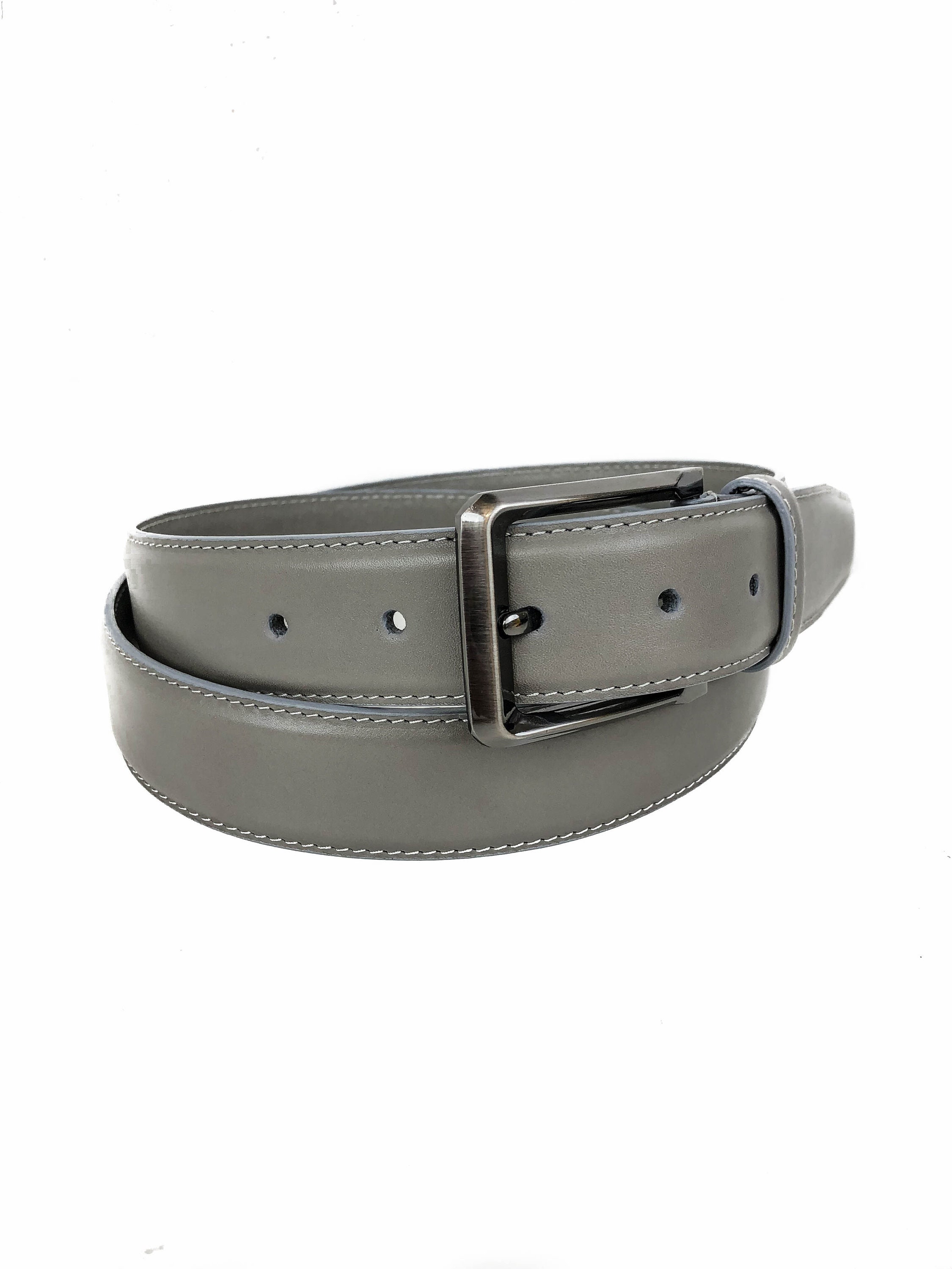 Full Grain Leather Belt Grey Leather Belt Men Groomsmen | Etsy Canada