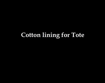 Cotton Lining For Tote