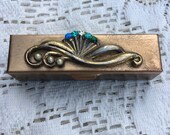 Vintage Rhinestone and Faux Pearl Lipstick Case