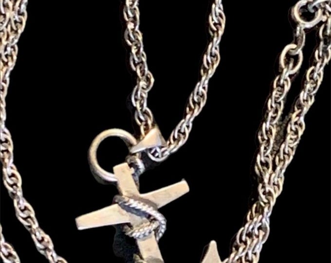 Rare, Retired James Avery Rope and Anchor Pendent and Chain. 22” Chain ...