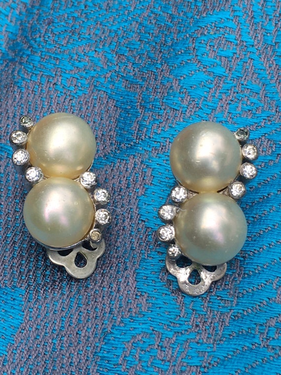 Jomaz Clip On Pearl Earrings