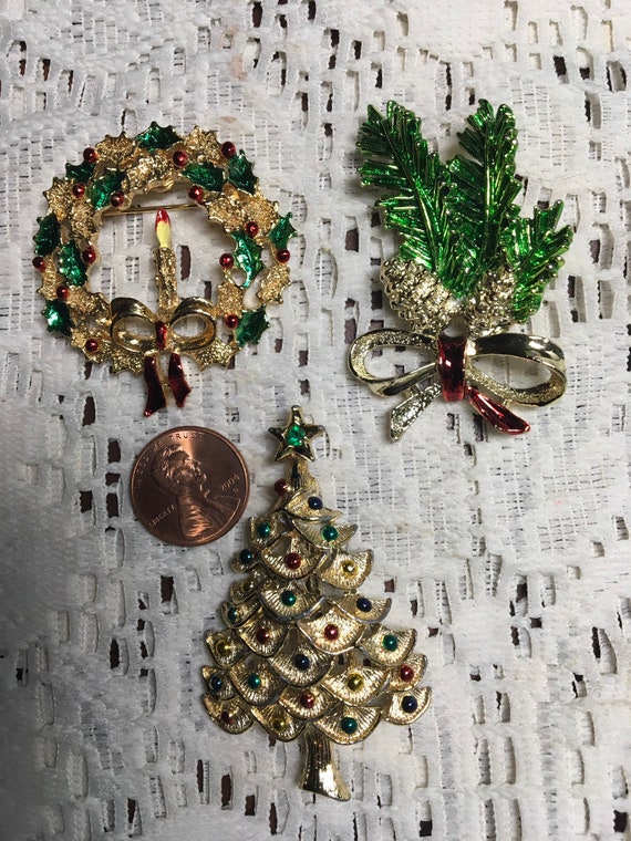 Trio of Gerry Christmas Pins