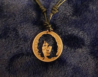 Jim Morrison -The Doors ,2  Pence British Coin Cut