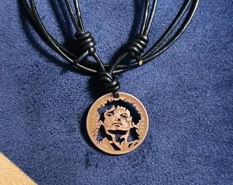 Collana fatta a mano con taglio a moneta di Michael Jackson