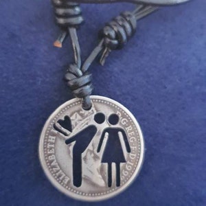 das Geschenk 10 Pence britische Münze handgemachtes Unikat !