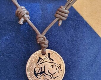 Collana fatta a mano con taglio a moneta di carpa