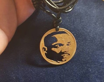 Collana fatta a mano con taglio a moneta Martin Luther King Jr