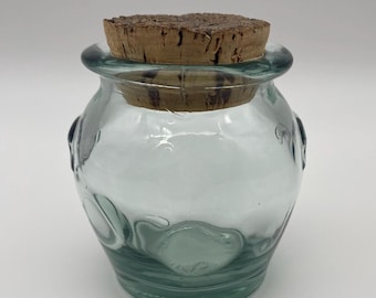 Ben Rickert Spanish Recycled Green Glass Apothecary Jar & Cork Stopper