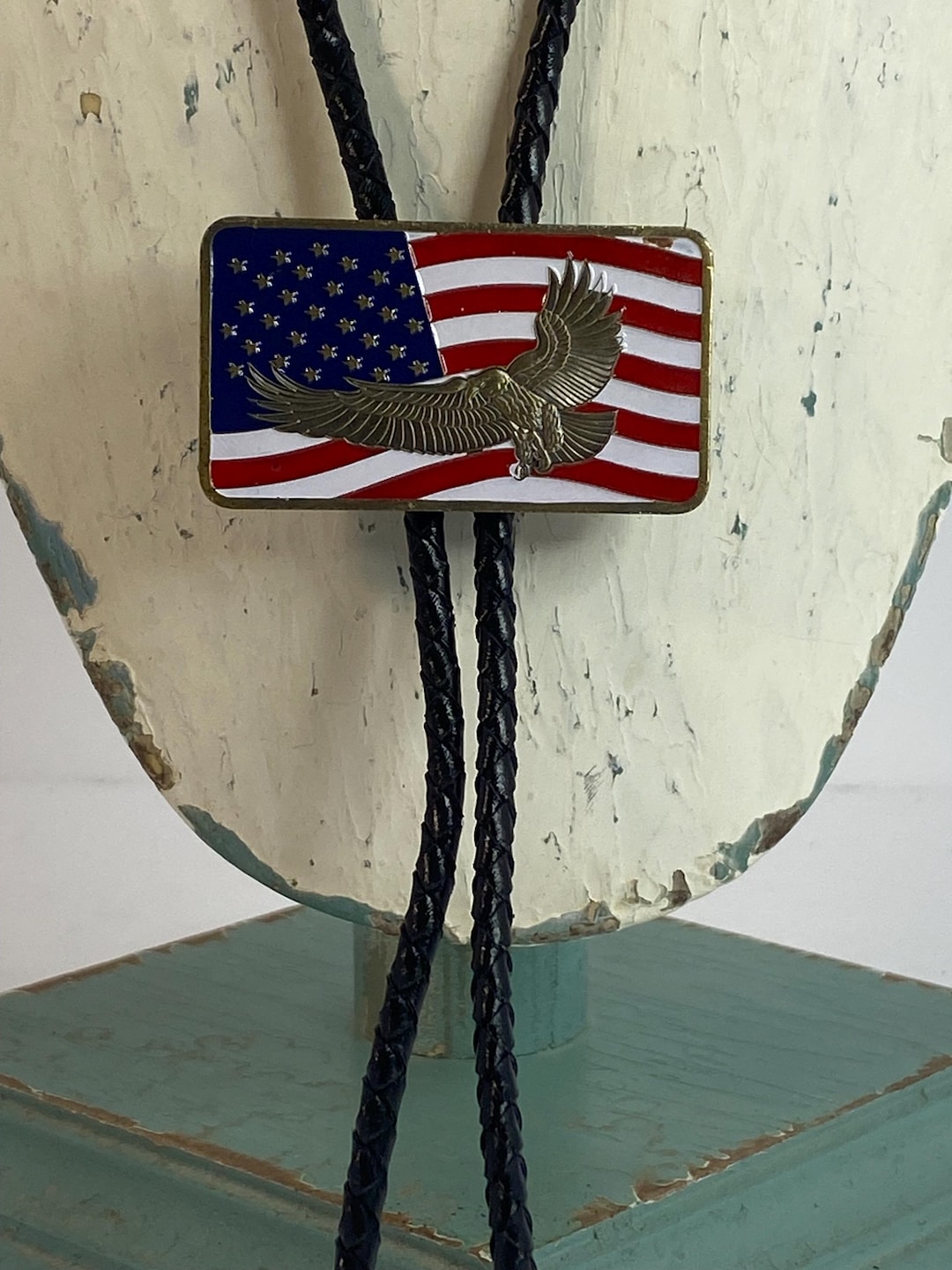 Bolo Flag Rms Ohio Souvenir American Flag Bald Eagle Western Bolo Tie - Etsy