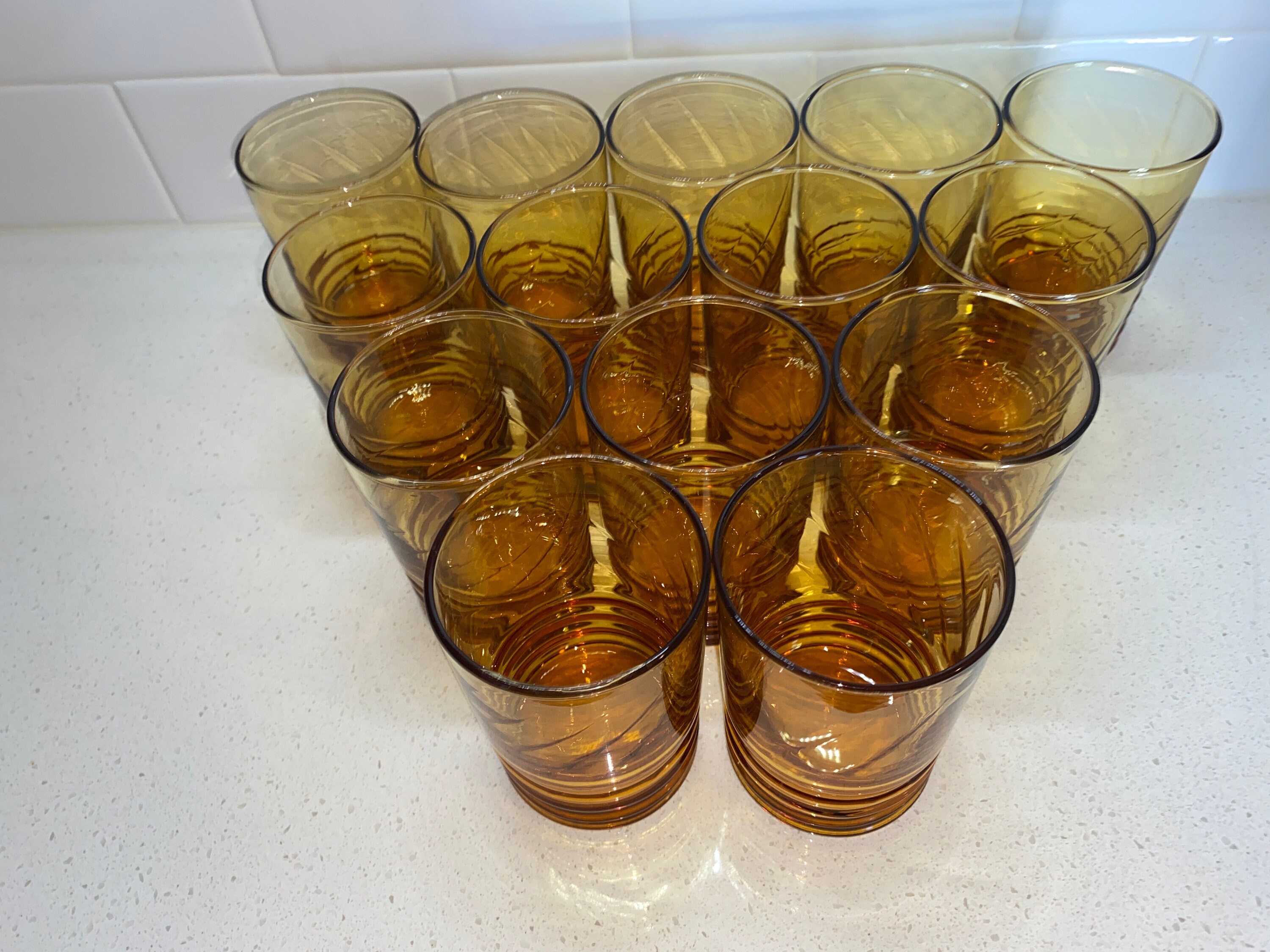 Libbey Ribbed Glassware Vintage Juice Glasses Barware Libbey Malibu Gold Ring Ribbed Glasses ...