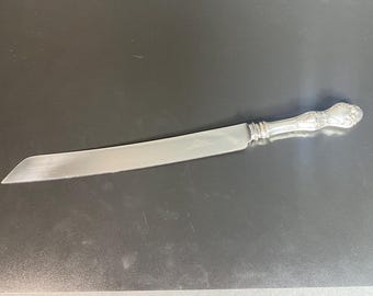 Reed & Barton Francis I Sterling Silver Handle Cake Knife Sheffield England Stainless Steel Blade
