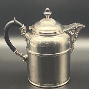 Rochester Stamping Works Nickel Plated Teapot Kettle