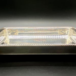 Vintage Pyrex 2QT Clear Glass Casserole Dish with Charles S. Beller Silver Plated Server