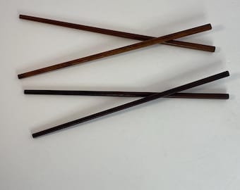 Vintage Handmade Reusable Wooden Oriental Chopsticks