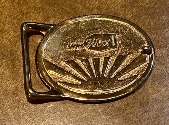 Vintage Von West Microchip Belt Buckle: 1980s Ste… - image 7