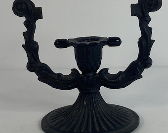 Antique Victorian Cast Iron Candle Holder