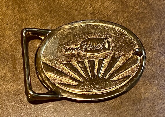 Vintage Von West Microchip Belt Buckle: 1980s Ste… - image 2