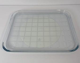 Pyrex Raised Grid Glass Baking Tray Cookie Sheet