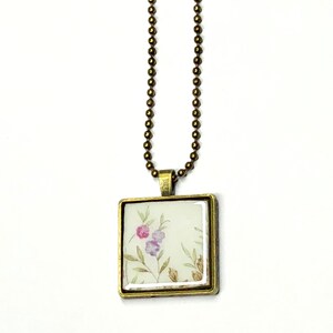 Mosaic Boho China Square Pendant