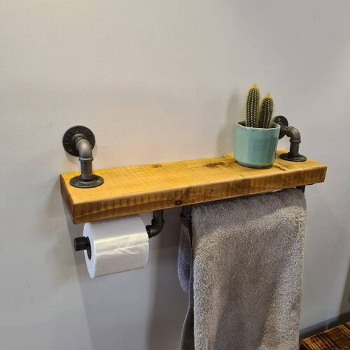 Industrial Style Pipe Hand Towel Rack Industrial Design Etsy